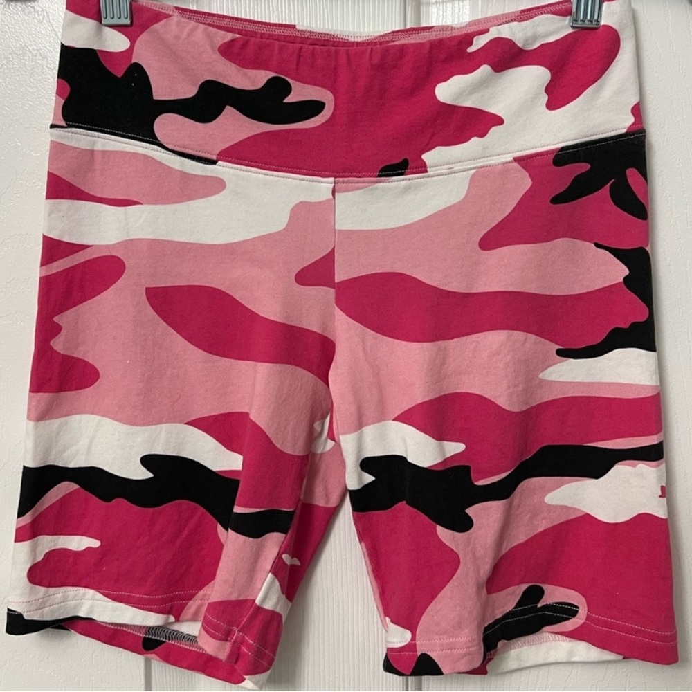 TNA Pink Black Camo Bike Shorts